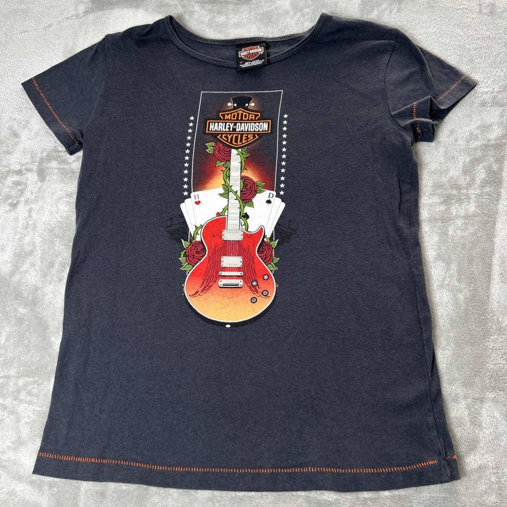 Harley Davidson Women's T-Shirt Size Medium Graphic 100% cotton Vintage